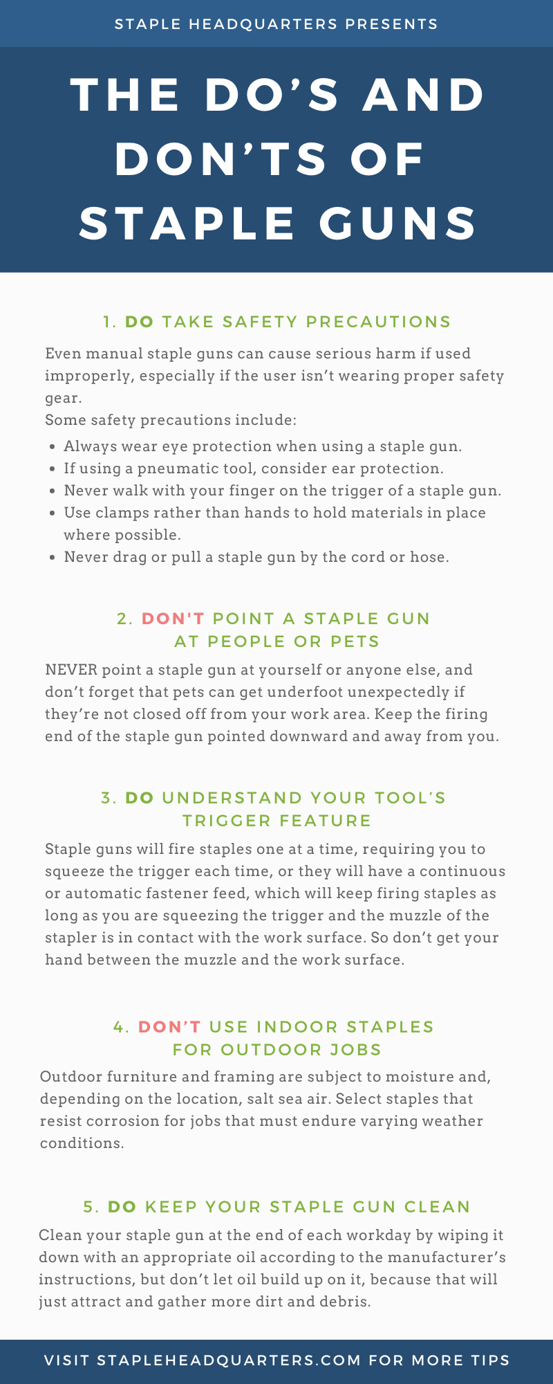 The Do’s and Don’ts of Staple Guns